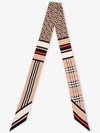 Montage Print Silk Skinny Scarf Archive Beige - BURBERRY - BALAAN 3