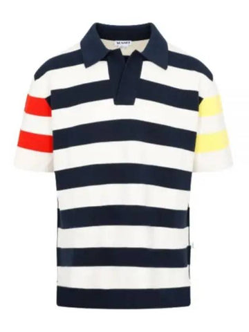KNIT TOP CRTWMKNW009 KNT017 7474 Striped Polo Shirt - SUNNEI - BALAAN 1