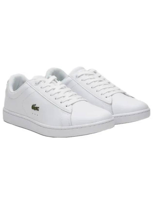 Carnaby Evo BL Leather Low Top Sneakers White - LACOSTE - BALAAN.