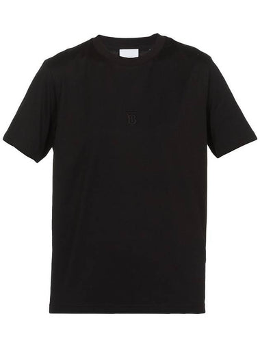 Embroidered Logo Short Sleeve T-Shirt Black - BURBERRY - BALAAN 1