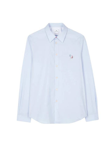 Zebra Embroidery Cotton Long Sleeve Shirt Light Blue - PAUL SMITH - BALAAN 1