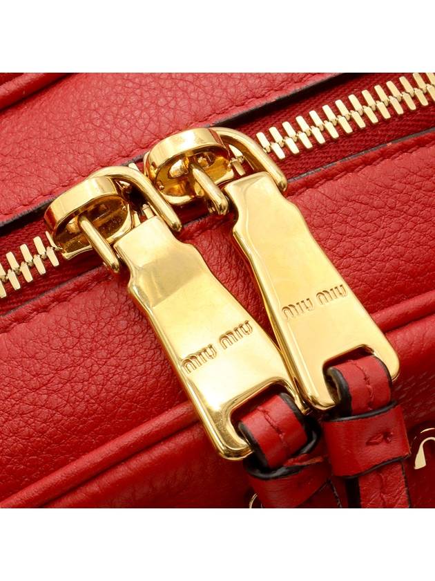 Red leather gold top handle 2WAY 5BB034 - MIU MIU - BALAAN 10