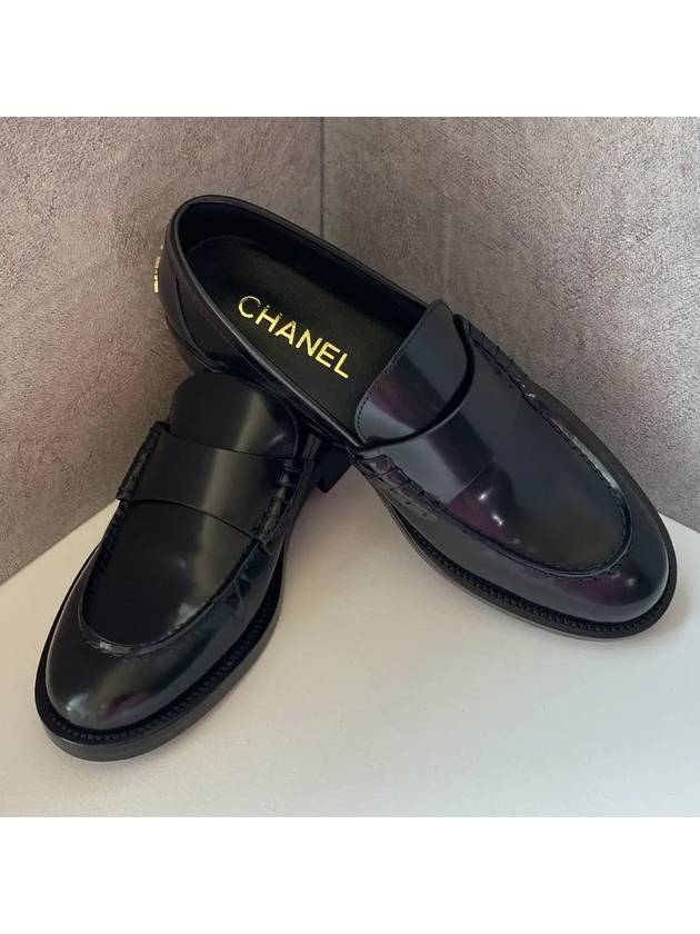 Bag Logo Moccasin Leather Loafer Black - CHANEL - BALAAN 2