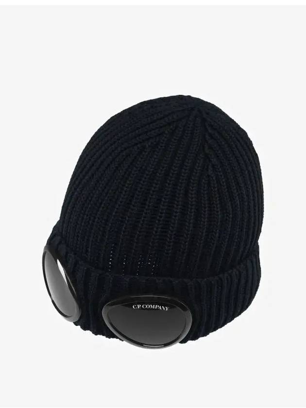 Extra Fine Merino Wool Goggle Beanie Navy - CP COMPANY - BALAAN 4