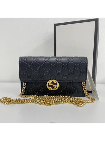 GG Cima leather chain long wallet cross bag - GUCCI - BALAAN 1