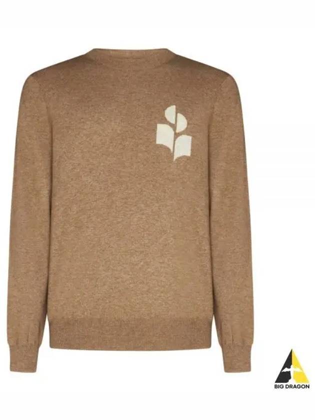 Evans Logo Crew Neck Knit Top Camel - ISABEL MARANT - BALAAN 2