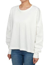 Women s Long Sleeve T Shirt LOOP SNW 1618 OPTIC WHITE - STUDIO NICHOLSON - BALAAN 4