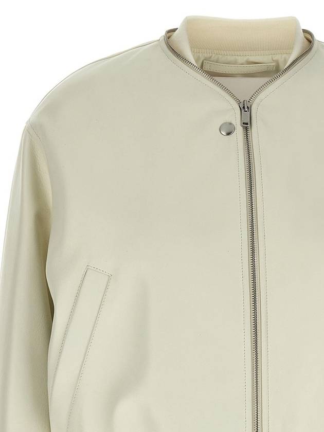 Jil Sander Leather Bomber Jacket - JIL SANDER - BALAAN 3