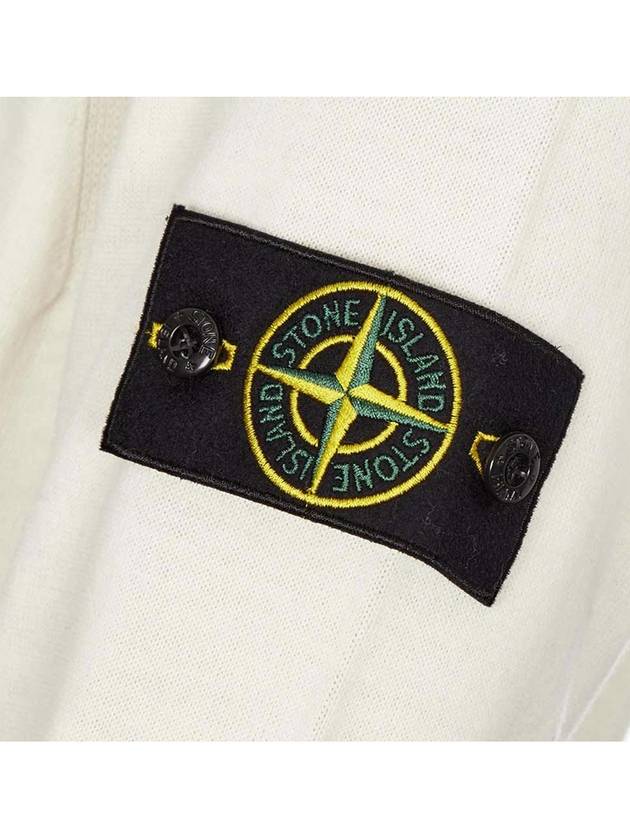 Light Wool Crewneck Knit Top Off White - STONE ISLAND - BALAAN 7