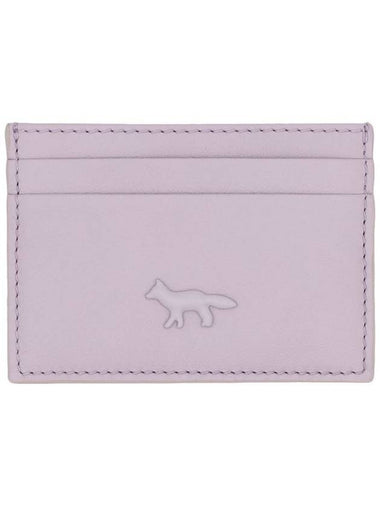 Fox Patch Card Wallet Lime Lilac - MAISON KITSUNE - BALAAN 1