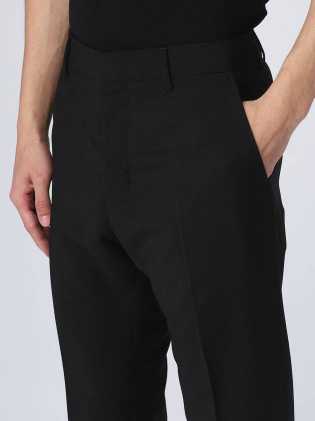 Cigarette Fit Wool Straight Pants Black - AMI - BALAAN 4