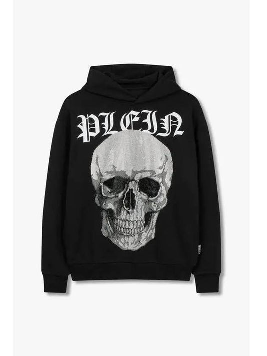 Men s Hotfix Big Skull Hooded Sweatshirt Black - PHILIPP PLEIN - BALAAN 1