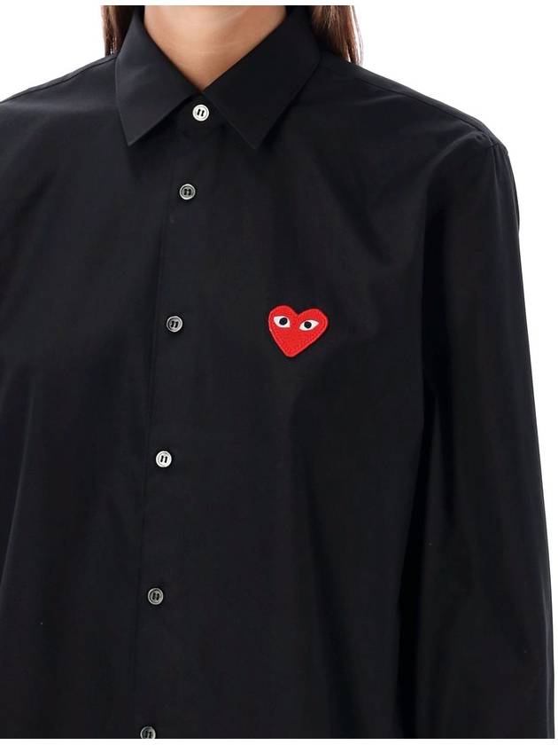 Comme Des Garçons Play Red Heart Patch Shirt - COMME DES GARCONS PLAY - BALAAN 3