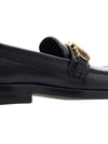 Women's Logo Symbol Leather Loafer Black - GUCCI - BALAAN.