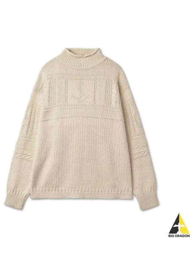 Anchor intarsia cotton linen sweater ivory - POLO RALPH LAUREN - BALAAN 1