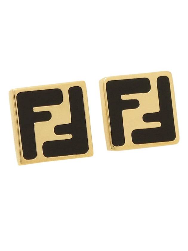 Logo Forever Earrings Gold - FENDI - BALAAN 1