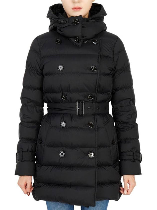 Detachable Hoodie Puffer Coat Padded Black - BURBERRY - BALAAN 2