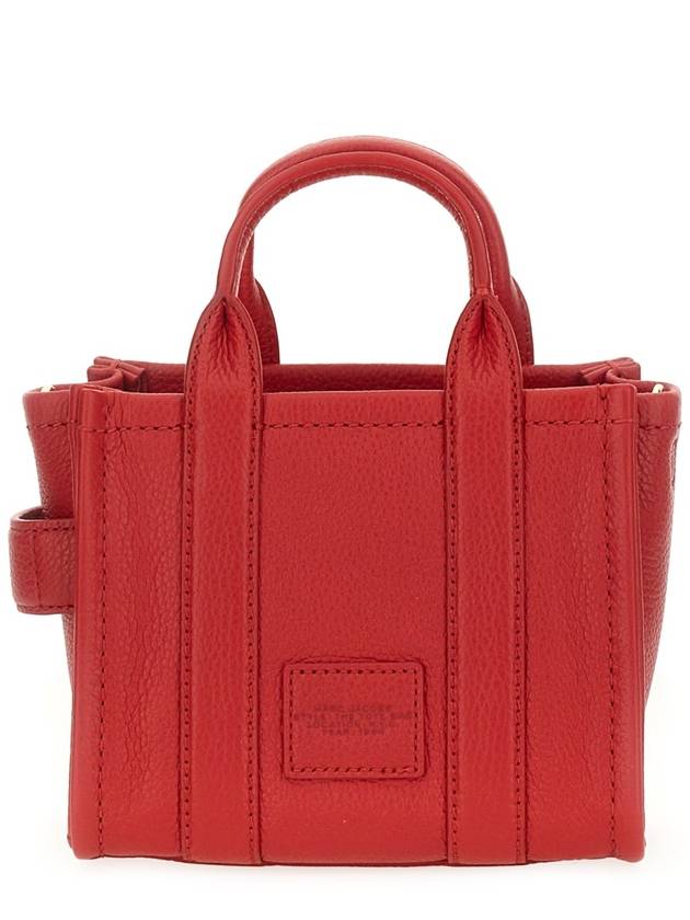 Mini Micro Leather Tote Bag Red - MARC JACOBS - BALAAN 4