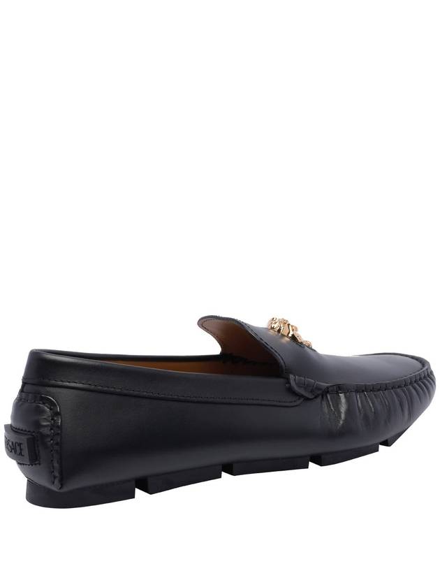 La Medusa Leather Loafers Black - VERSACE - BALAAN 4