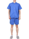 Poplin Pajamas Overfit Short Sleeve Shirt - TEKLA - BALAAN 5