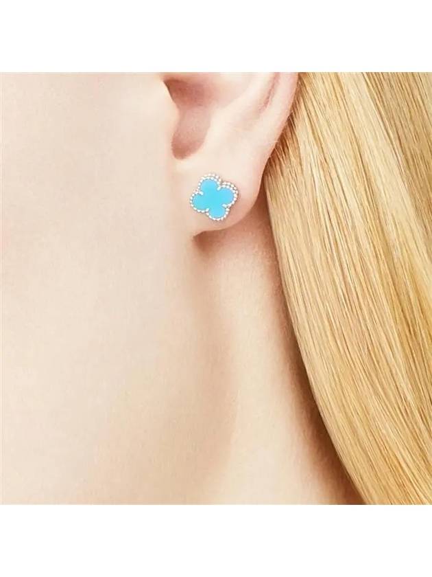 Sweet Alhambra Earrings Silver Blue - VANCLEEFARPELS - BALAAN 4