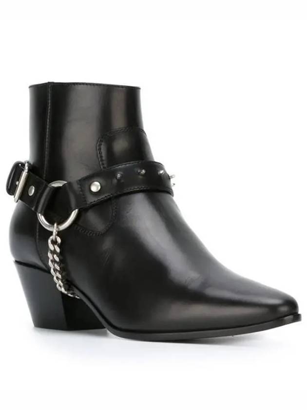 Wyatt Studded Harness Chelsea Boots Black - SAINT LAURENT - BALAAN 6