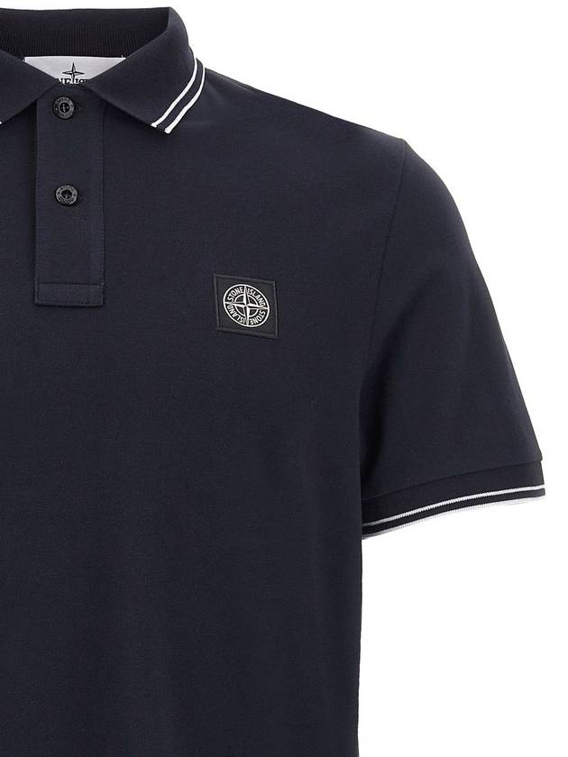 Stone Island Logo Badge Polo Shirt - STONE ISLAND - BALAAN 3