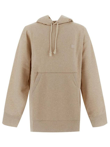 Farrin Face Oversized Hoodie Oatmeal Melange - ACNE STUDIOS - BALAAN 1