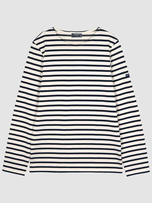 Meridien Modern Long Sleeve T-Shirt Ecru Marine - SAINT JAMES - BALAAN 2