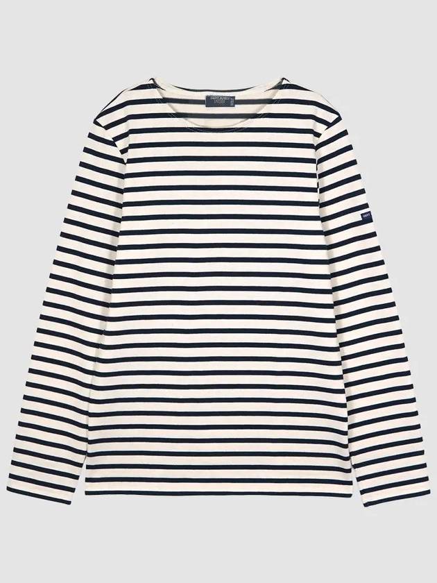 Meridien Modern Long Sleeve T-Shirt Ecru Marine - SAINT JAMES - BALAAN 3