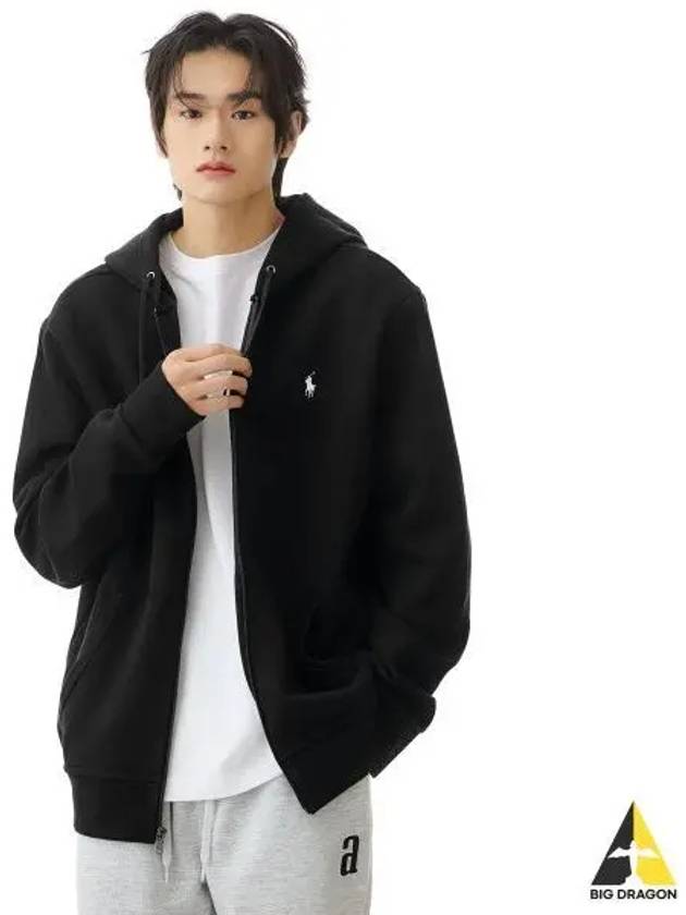 Cotton Full Zip Hoodie Black - POLO RALPH LAUREN - BALAAN 1