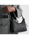 Re-Edition 2005 Silver Logo Re-Nylon Saffiano Mini Bag Black - PRADA - BALAAN 7