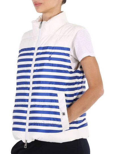 Polo Ralph Lauren Down-filled Striped Gilet Vest, Size X-Small - POLO RALPH LAUREN - BALAAN 2