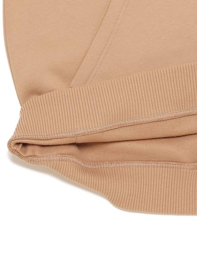 Check Cotton Blend Hoodie Camel Beige - BURBERRY - BALAAN 5