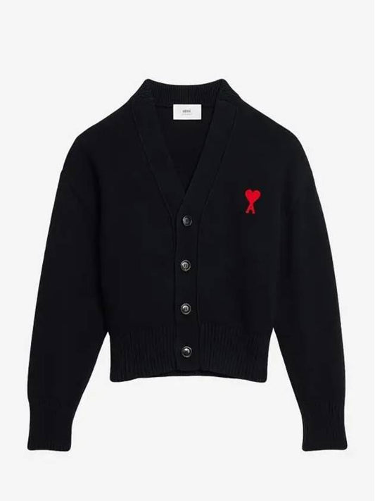 Men's de Coeur Heart Cardigan Black - AMI - BALAAN 2