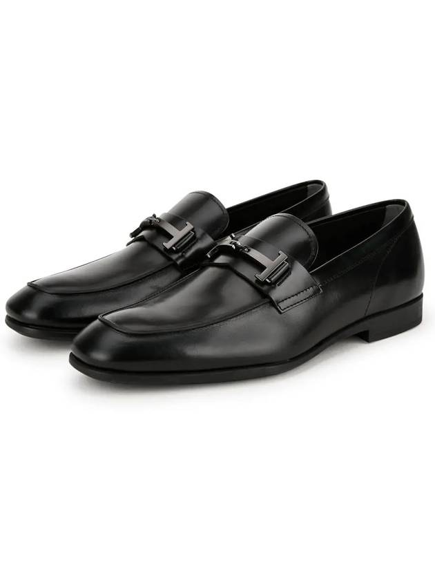 Double T Leather Loafers Black - TOD'S - BALAAN 2