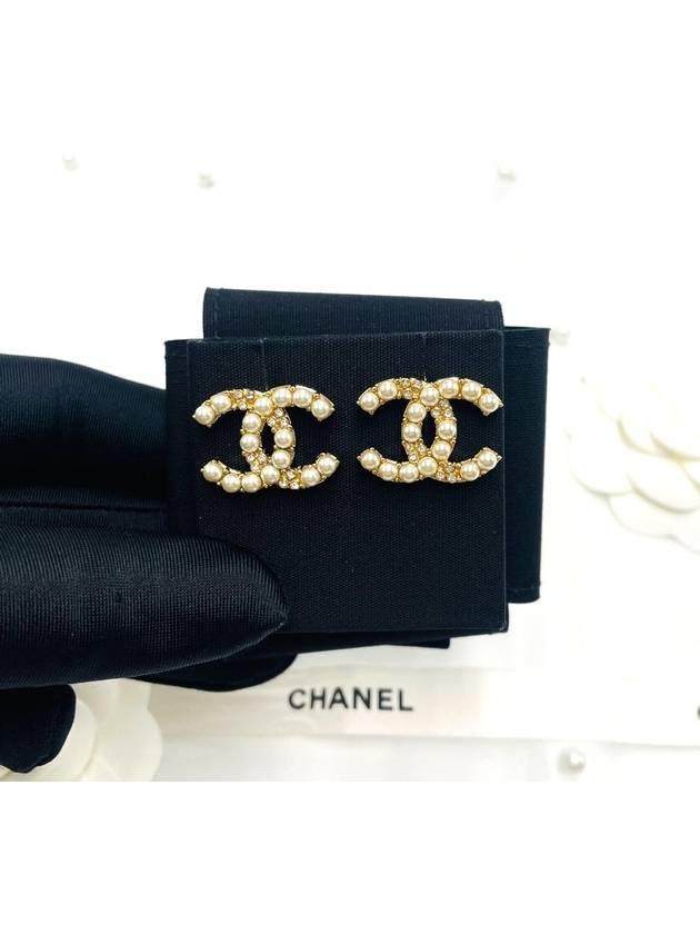 24SS CC logo pearl cubic earrings ABD722B - CHANEL - BALAAN 4