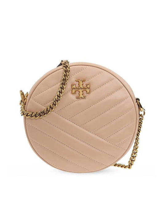 Kira Chevron Shoulder Bag Beige - TORY BURCH - BALAAN 1