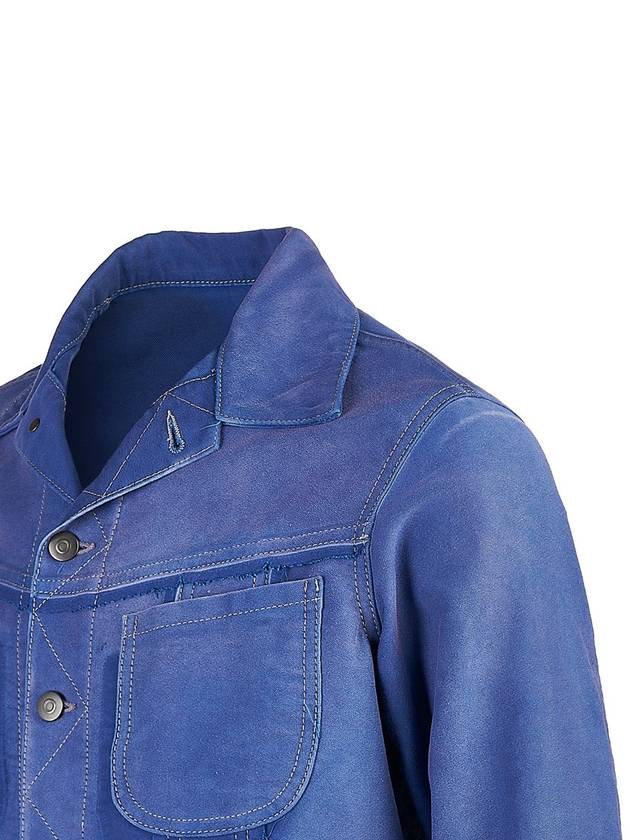 Worker Moleskin Jacket Cobalt Blue - MAISON MARGIELA - BALAAN 6