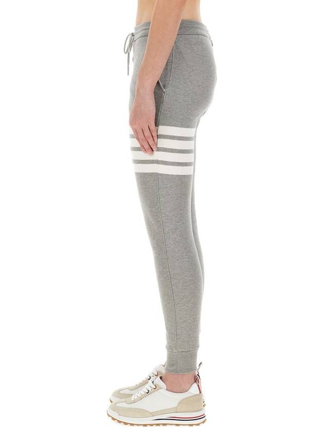 Women's Engineer 4 Bar Cotton Loopback Knit Track Pants Grey - THOM BROWNE - BALAAN 5