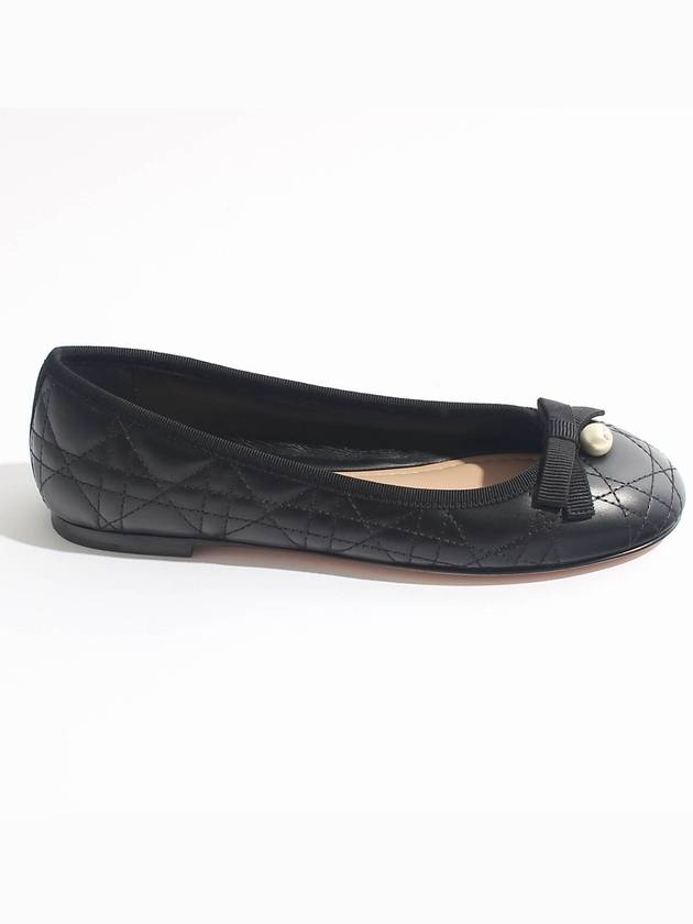 Quilted Cannage Calfskin Ballerina Flat Black - DIOR - BALAAN 3