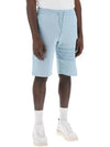 Men's Double Face 4 Bar Knit Sweatshorts Light Blue - THOM BROWNE - BALAAN 4