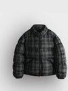 Signature puffer short padded jacket check - INDUST - BALAAN 5