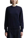 Bold Fox Head Wool Knit Top Ink Blue - MAISON KITSUNE - BALAAN 2