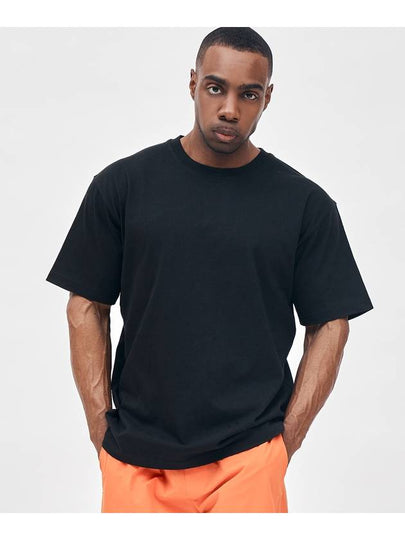 Plain Standard Short Sleeve T-Shirt Black - BLACKMAMBA - BALAAN 2