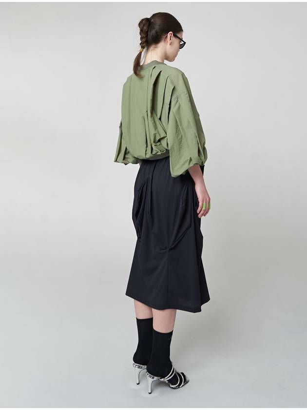 Volume Pleated Jacket Khaki - ATHPLATFORM - BALAAN 6