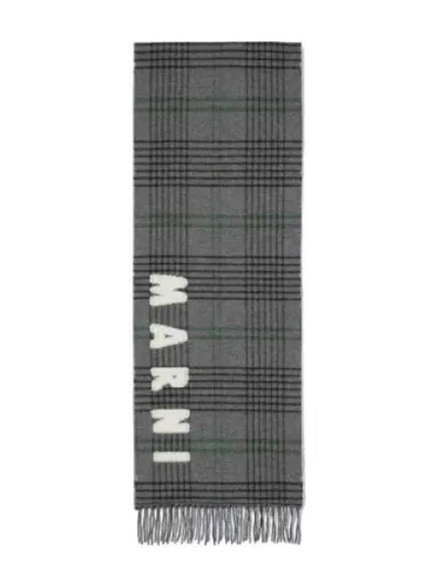 Double check logo wool muffler sodium scarf - MARNI - BALAAN 1