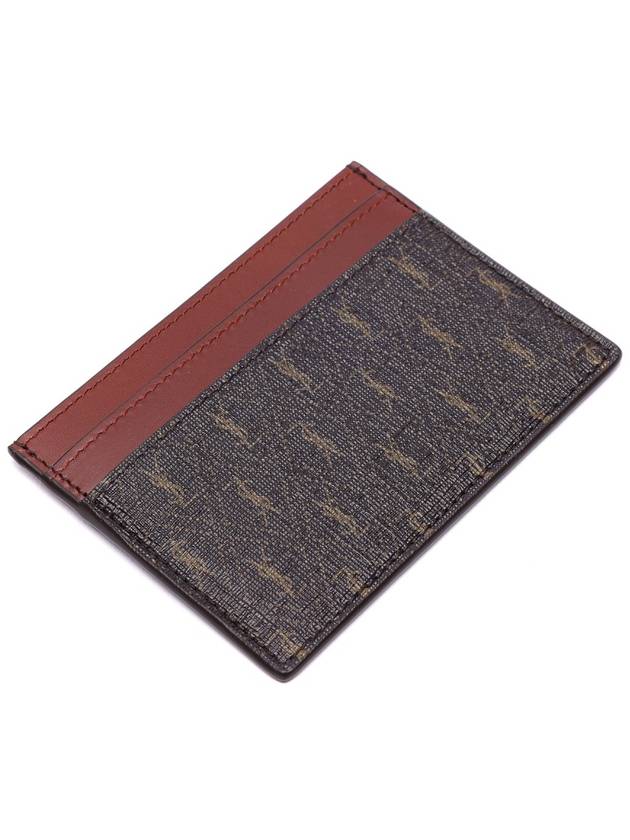 Monogram Canvas Card Wallet Brown - SAINT LAURENT - BALAAN 6