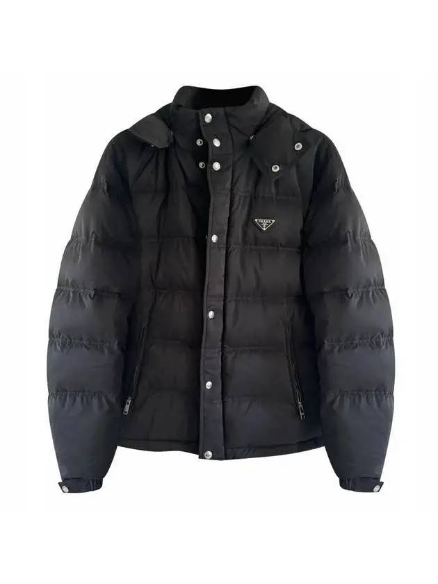 Triangle Logo Goose Down Padding Black - PRADA - BALAAN 2