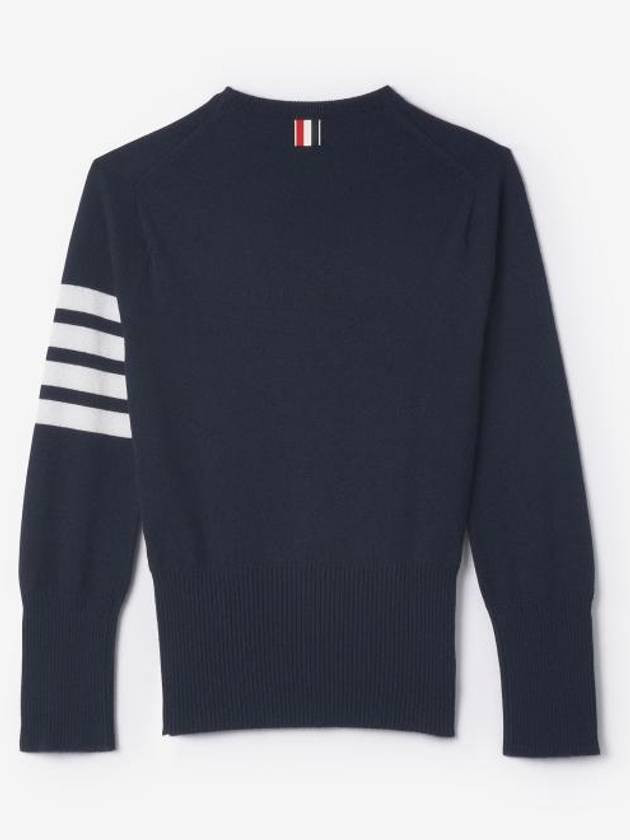 Women's 4 Bar Classic Cashmere Pullover Knit Top Navy - THOM BROWNE - BALAAN 3